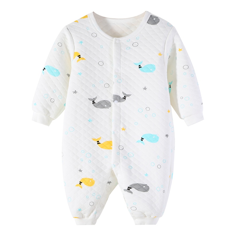 猫人新生儿婴儿衣服秋冬套装宝宝加厚连体衣夹棉哈衣爬服睡衣男