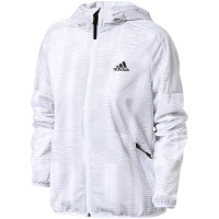 adidas阿迪达斯女子外套夹克梭织训练休闲运动服CF9116 L 白色