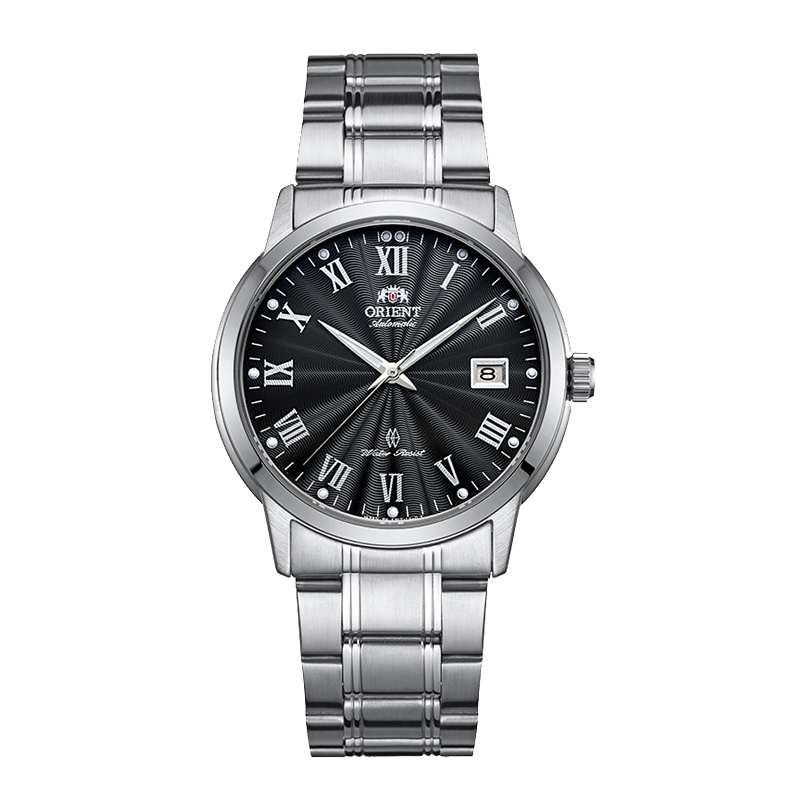 东方双狮(ORIENT)手表 商务日历钢带全自动机械男表[黑盘]SER1T002B0