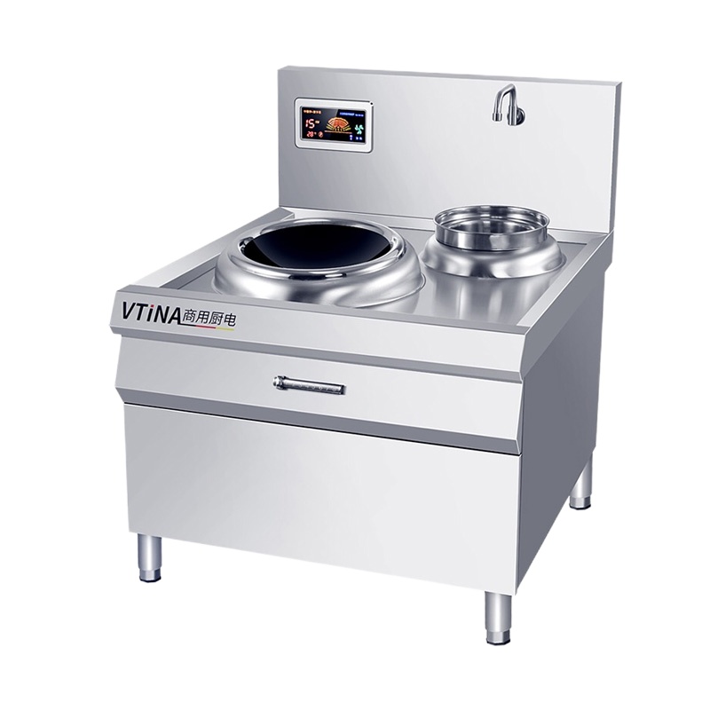 企购优品ISOWIND 不锈钢磁控式电磁单头单尾炒炉 1000*1000*800/400 企业定制 15KW/380V