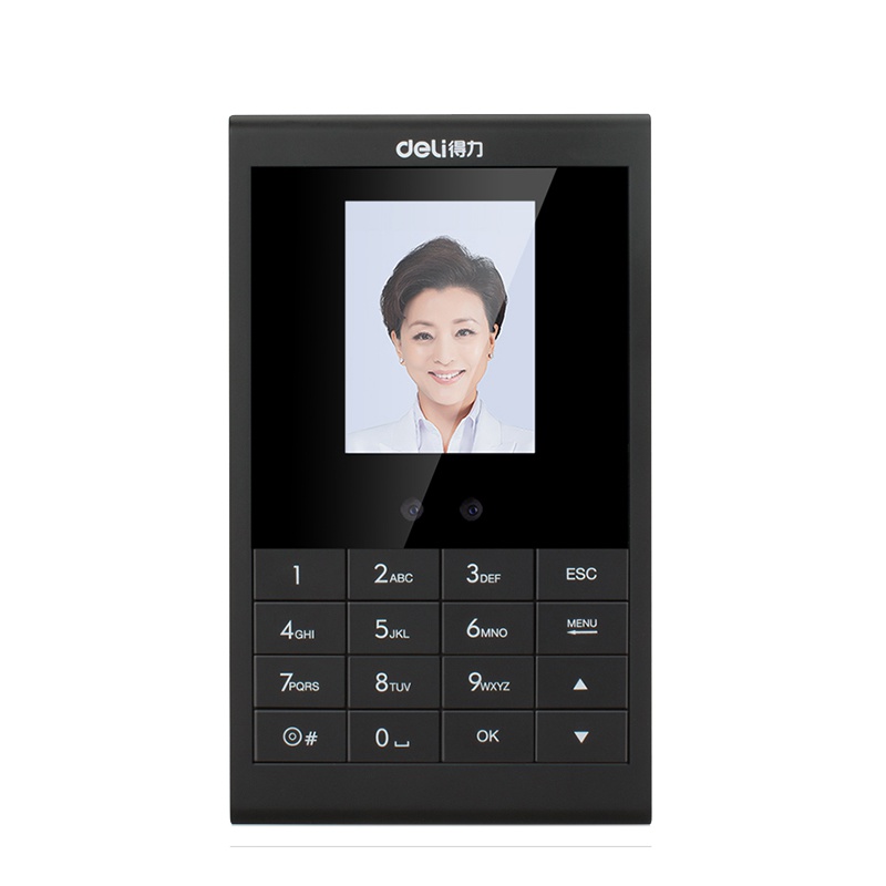 得力(deli) 3764人脸考勤机(黑色) 一台装