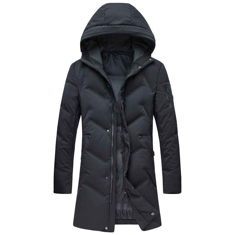 YAYA鸭鸭羽绒服男士新款秋冬季中长款连帽羽绒服男士潮流外套
