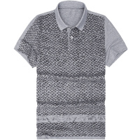 布先生短袖T恤 艺术印花翻领t恤衫 男士休闲简约夏装AF10072