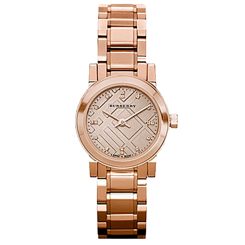 巴宝莉(Burberry)英伦经典格纹镶钻奢华女表