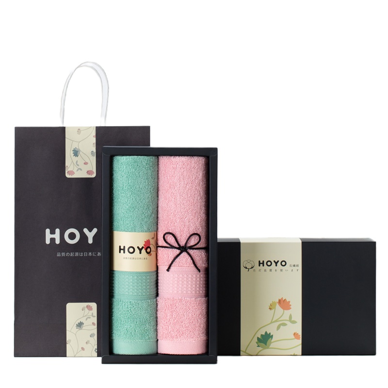 HOYO 日本长绒棉纯棉毛巾 7150纯棉高端2条/礼盒装 单盒装
