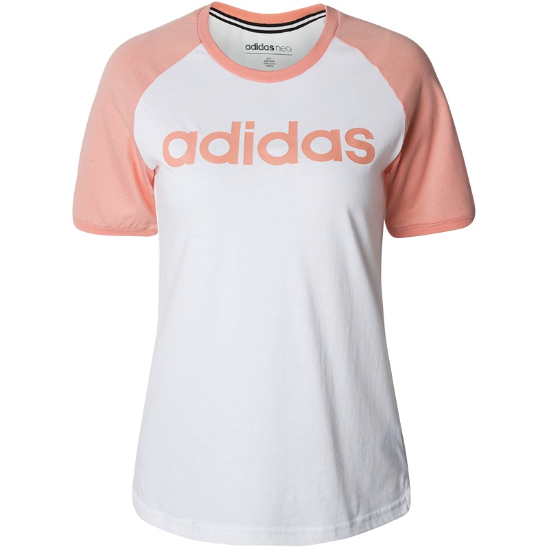 ADIDAS阿迪达斯 2019新款 女子logoT恤 透气轻质舒适圆领短袖 DW7949