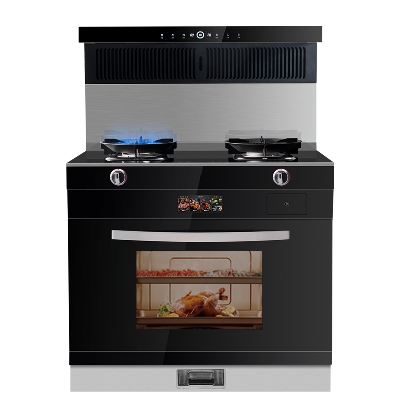 志高(CHIGO)JJZY-T15SZ家用厨房烟机燃气灶蒸烤箱消毒柜一体挥手控制彩屏变频节能自动清洗液化气集成灶