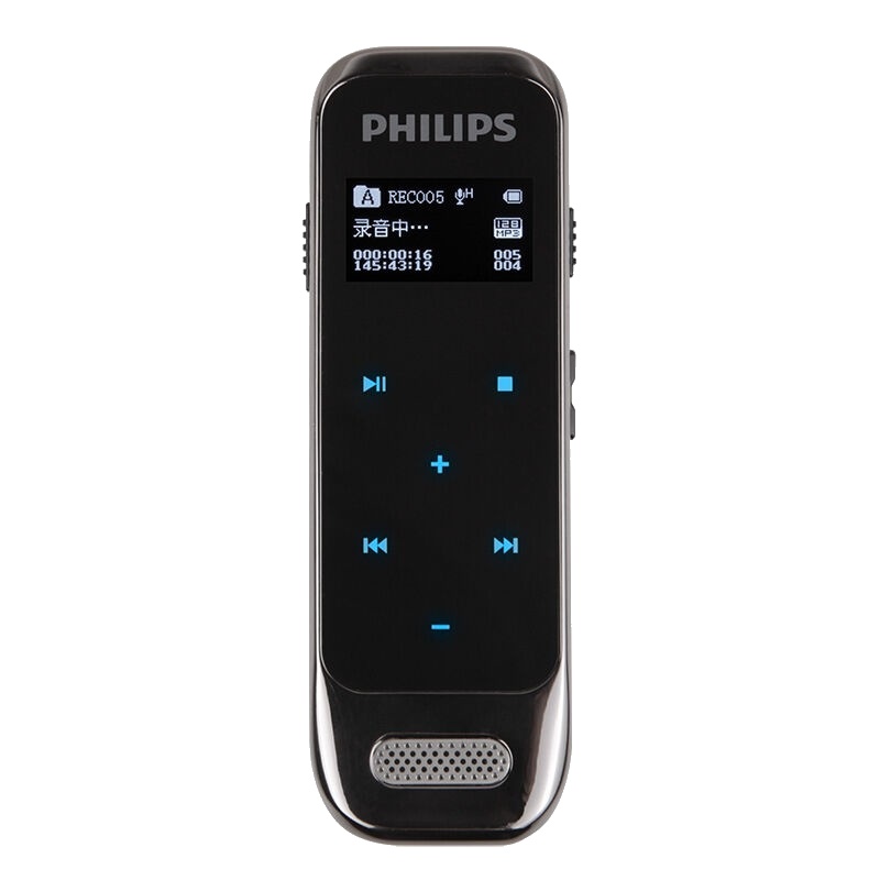 飞利浦(Philips)VTR6600 8GB 学习记录 高清触摸微型数字降噪录音笔 锖色