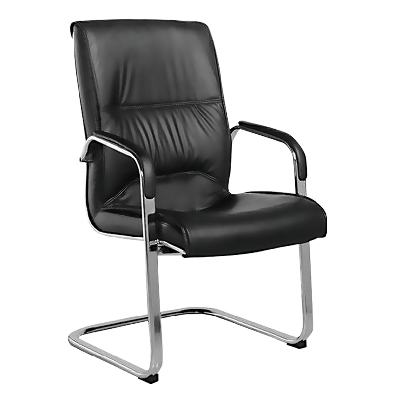 巨高办公家具弓形办公椅会议室皮座椅默认咖色