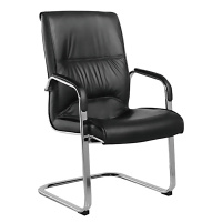 巨高办公家具弓形办公椅会议室皮座椅默认咖色