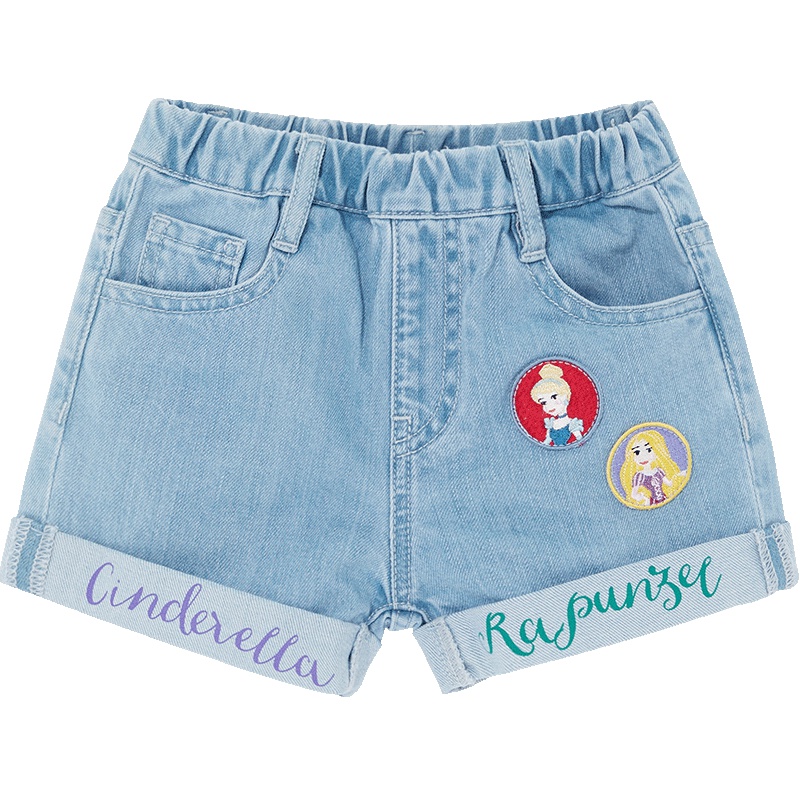 minipeace女童短裤针织牛仔薄儿童裤子洋气夏装新款潮宝宝