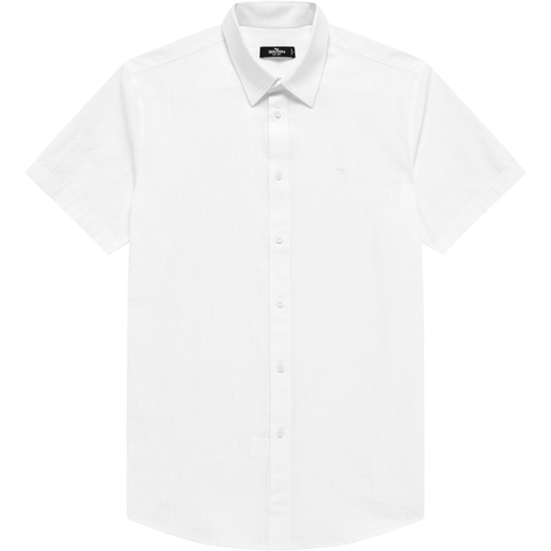 柒牌SEVEN男装夏季精巧印花日常商务短袖衬衫