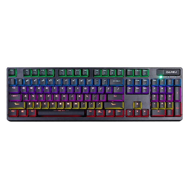 达尔优牧马人 机械键盘 EK826黑轴 台式笔记本电脑有线游戏电竞办公专用打字防水防尘插拔光轴红外轴网吧可水洗