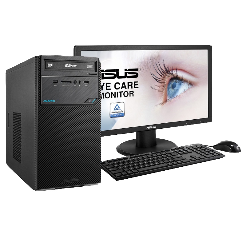H华硕(ASUS)D320MT商用台式机整机21.5英寸显示器(I5 7400 8G 1T 集显 DOS 21.5英寸)