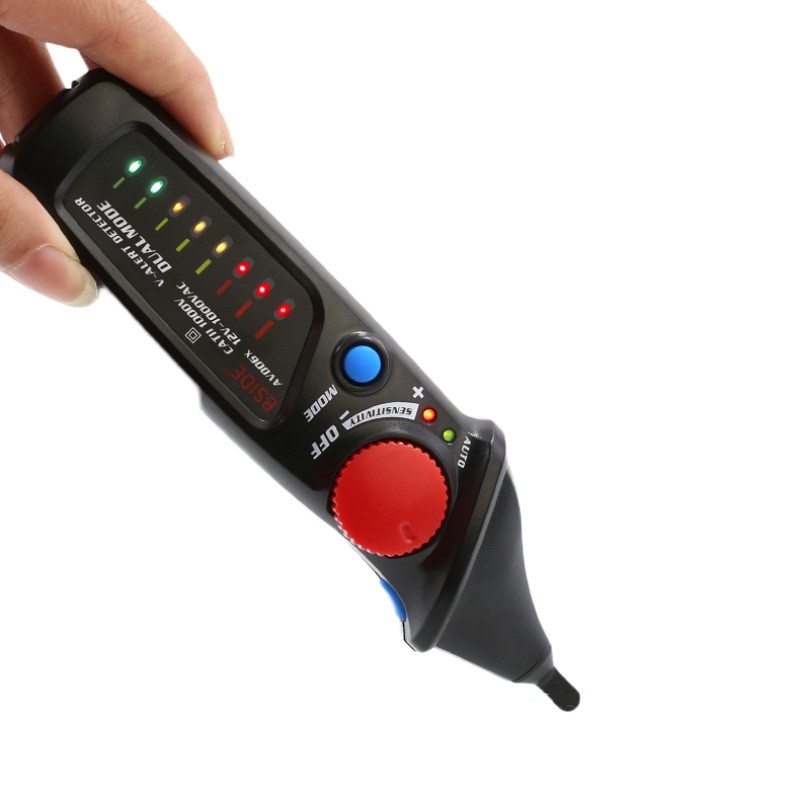 智能非接触感应试电笔阿斯卡利多功能零火线路断点检测精度 黑色电笔一只