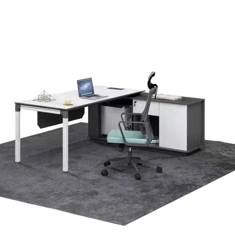 麦格尚 老板桌 经理桌 办公桌 简约现代主管单人电脑桌 白色 1.8米右班台