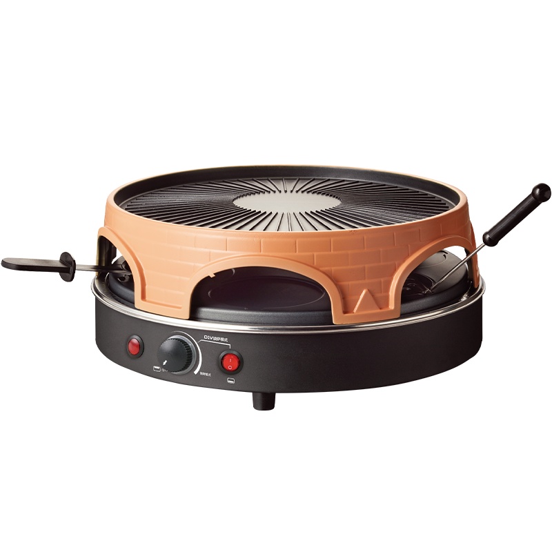 烤食代 烤肉盘电烤盘烤肉锅 比萨炉 烧烤炉家用电烤炉烤肉机家用 橙色