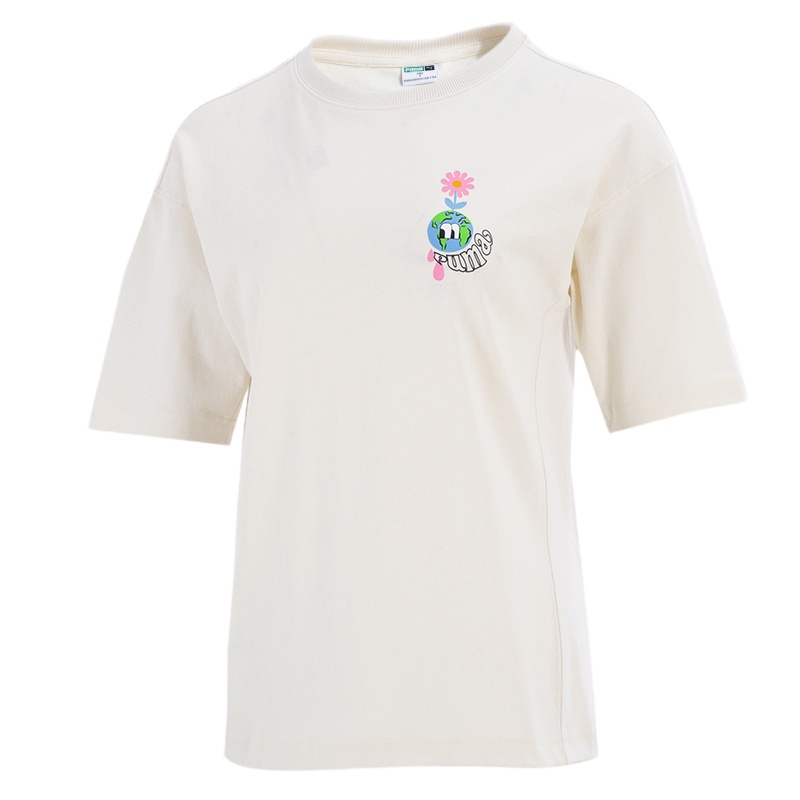 Puma彪马印花短袖T恤女士2021夏季新款纯棉体恤宽松上衣533050