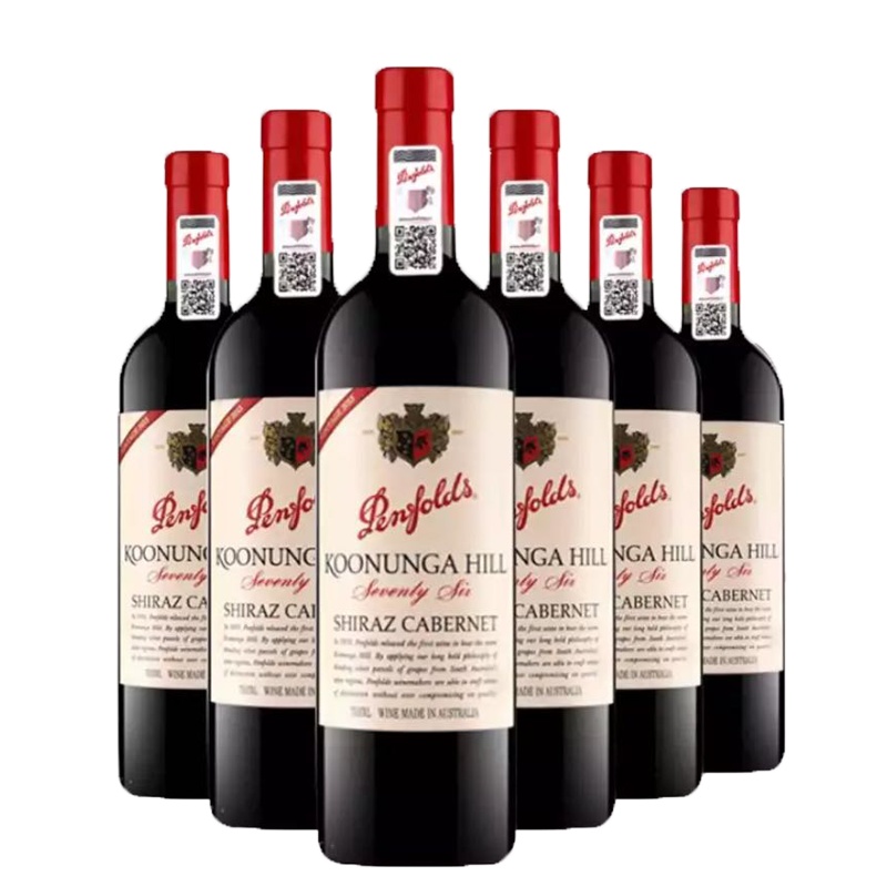 奔富蔻兰山设拉子赤霞珠红葡萄酒(76版)木塞 整箱装750ml*6瓶