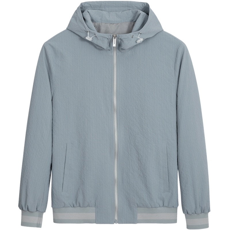 千纸鹤男装潮流外套2020春季休闲连帽刺绣男士夹克套装30509