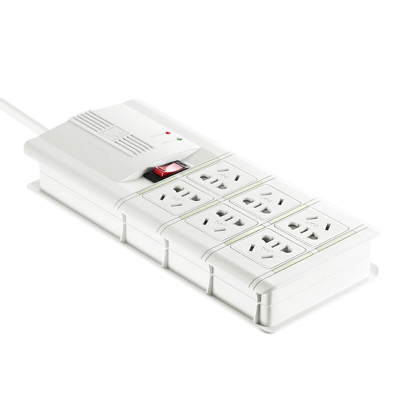突破插座 总控6位 防雷抗电涌/防过载 插线板/插排/排插/插板/接线板/拖线板 3米 突破S1K6(3m)