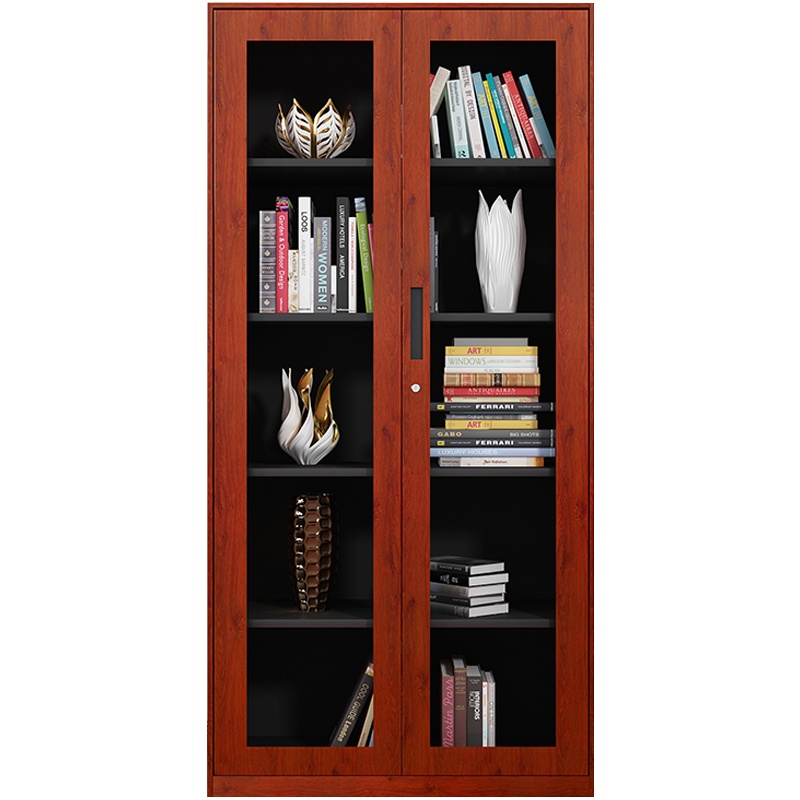 创世人 钢制木纹转印通玻文件柜