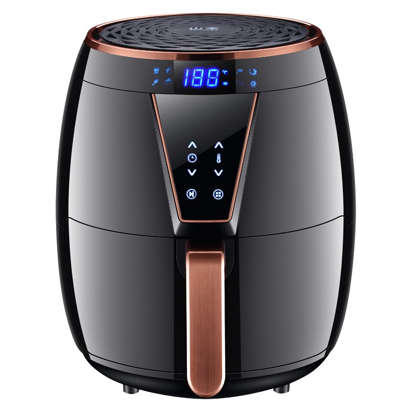 山本(SHANBEN )空气炸锅6828 家用智能无油烘焙电炸锅 4.5L大容量多功能无烟低脂薯条机烤箱烧烤炉智控液晶款