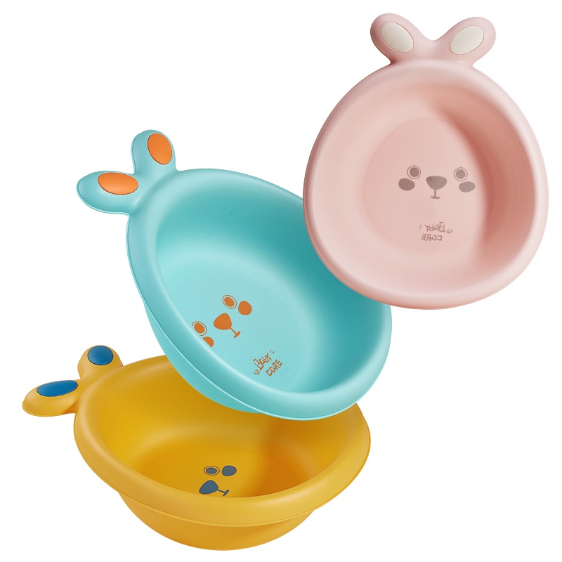 babycare婴儿洗脸盆 新生儿宝宝洗pp用品3个装儿童家用卡通小脸盆 3086