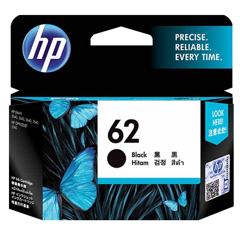 HP 62 原装黑色墨盒 C2P04AA(单位:支)
