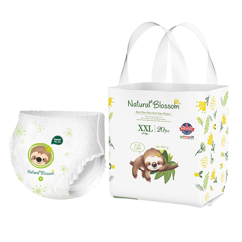 自然花蕾(Natural Blossom)婴儿柔薄拉拉裤 XXL码17kg+20片