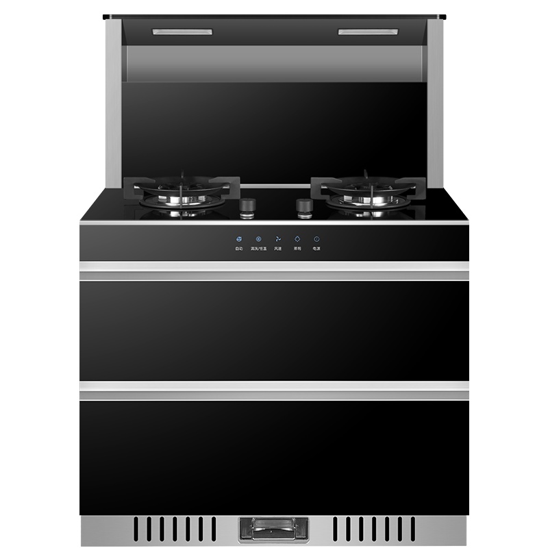 GUJIA顾家G17集成灶一体灶变频家用消毒柜油烟机侧吸下排烟灶环保灶-液化气