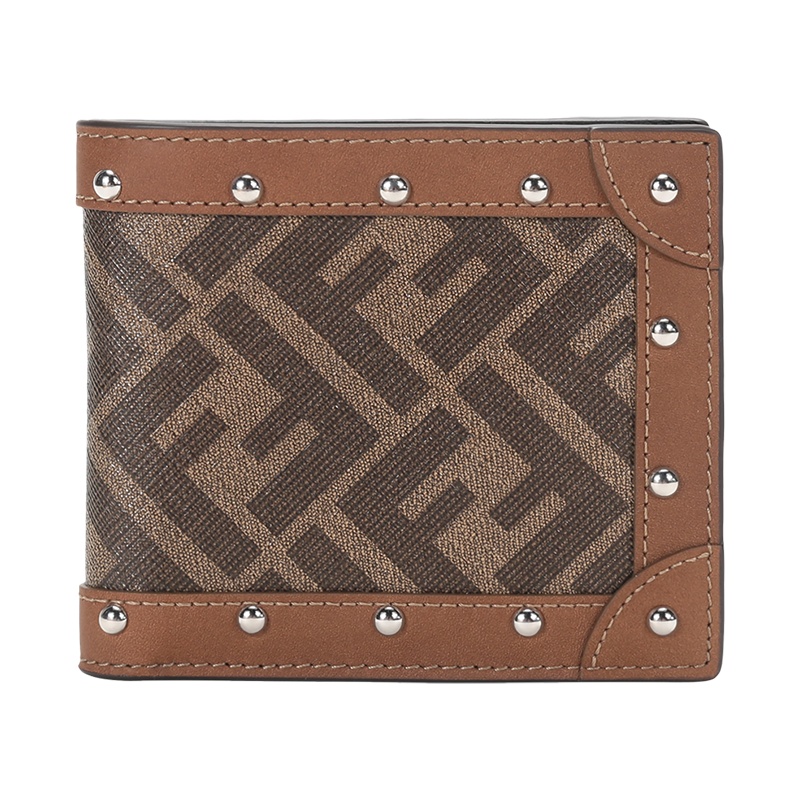 FENDI 2021春夏 男士 织物配皮短款钱包钱夹7M0169 A8V3