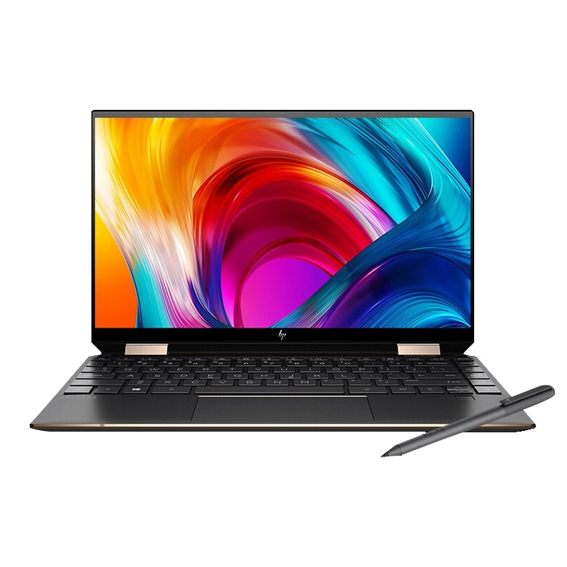 惠普(HP)X360 幽灵 14-EA0033TU 13.5英寸轻薄触控翻转二合一超级笔记本电脑 黑金 i7-1165G7 16G 512G固态 含笔 背光键盘 人脸 标配