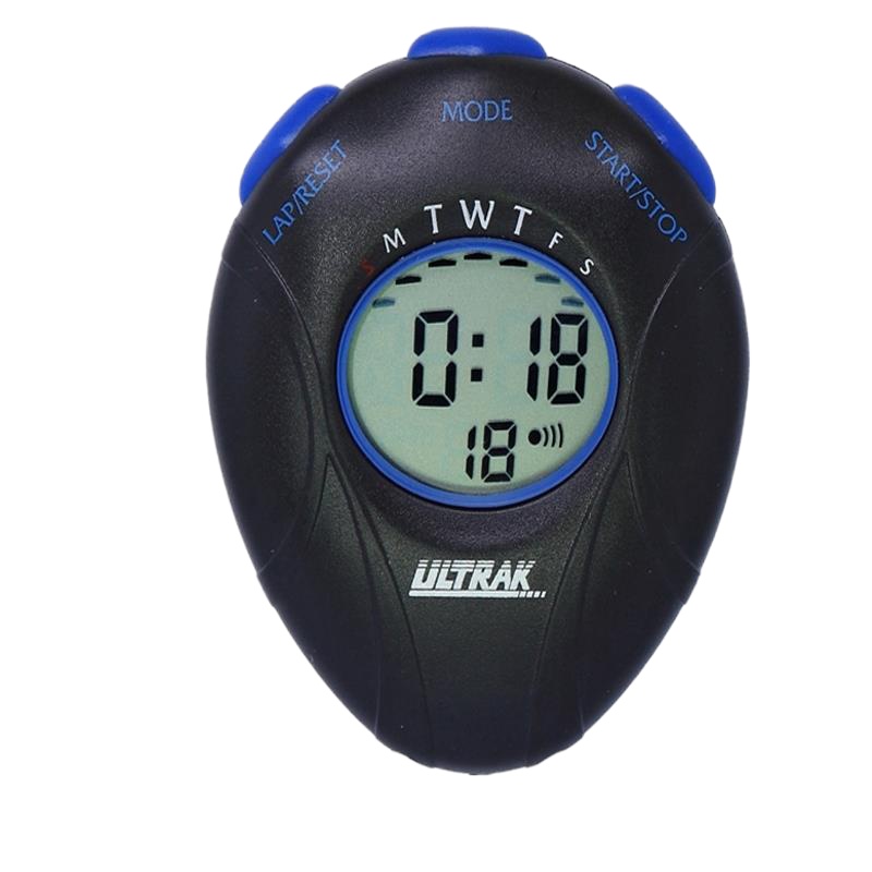 百顺秒表DT3A计时器 单排计时器 田径运动计时器 防水倒计时记忆 透明蓝色 蓝色