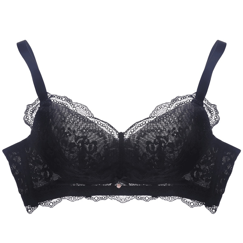 依曼丽无钢圈内衣女薄款大码胸罩 轻薄性感大胸显小收副乳文胸DYB7206