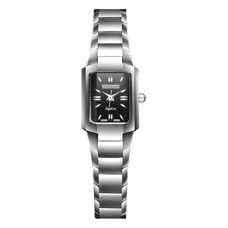 宾爵（BEGEEL）时尚典雅商务百米防水百搭简约人工蓝宝石防划表镜钨钢石英B5805GL