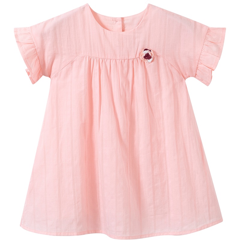 哈贝比婴儿衣服夏装女宝宝连衣裙儿童裙子夏季女童短袖纯棉