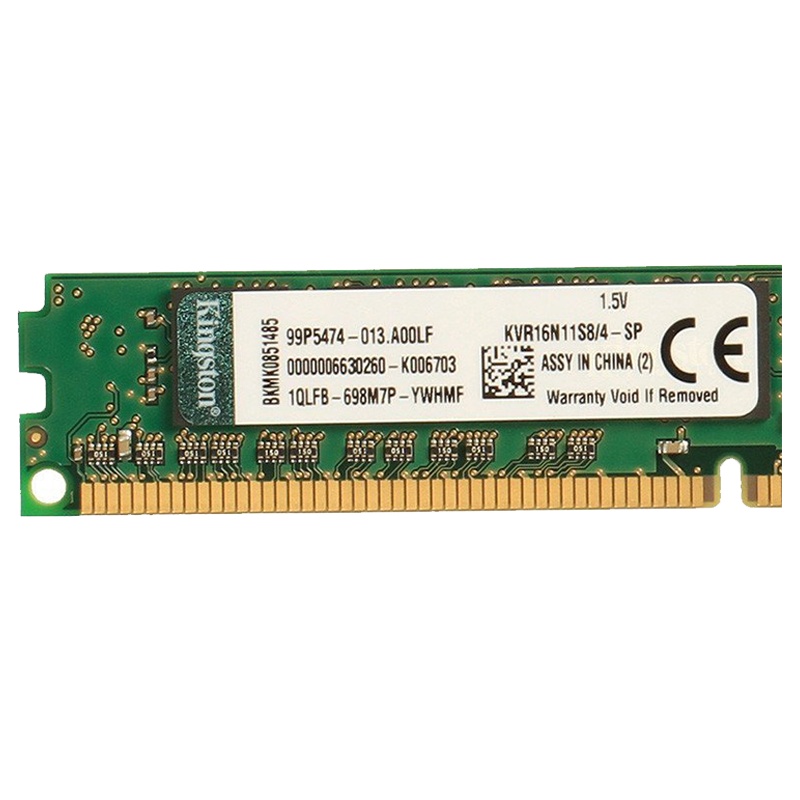 金士顿 (Kingston) KVR DDR3 1600 4GB 台式组装机电脑内存条 (标准电压1.5v)