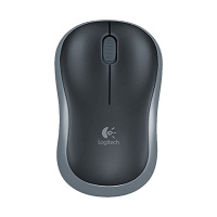 罗技(Logitech) M186×5无线办公鼠标 笔记本电脑便携USB接口 时尚舒适办公鼠标-灰色