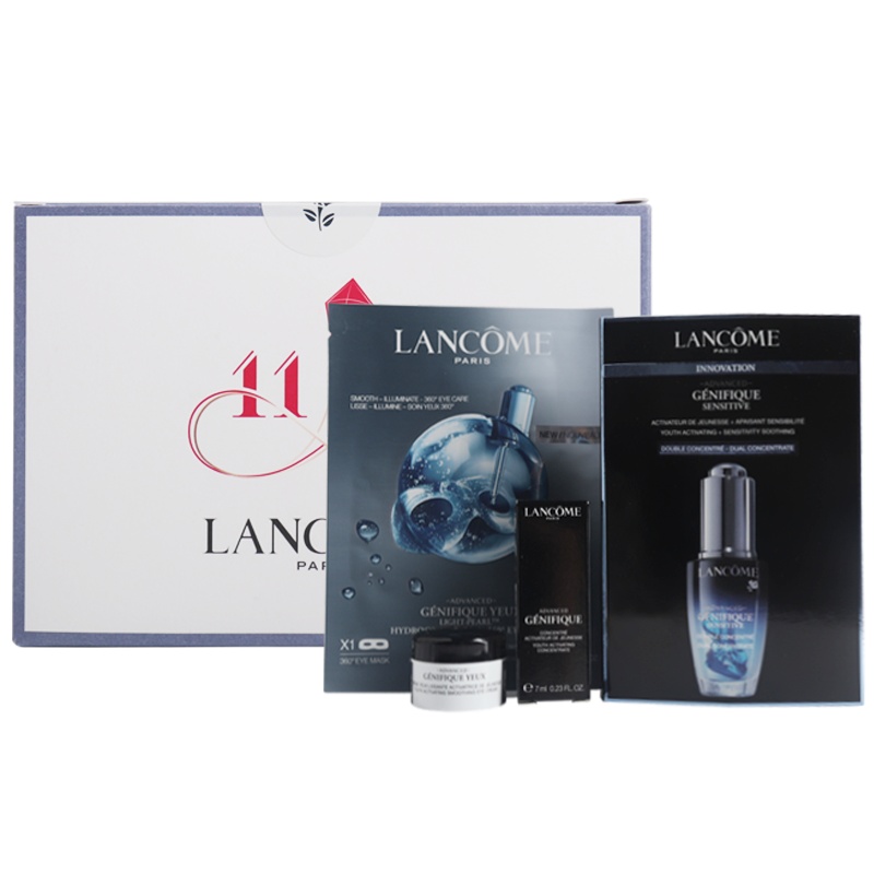 兰蔻(LANCOME)肌底修护舒润精华液4ml+肌底精华眼霜5ml+眼膜10g+肌底液7ml
