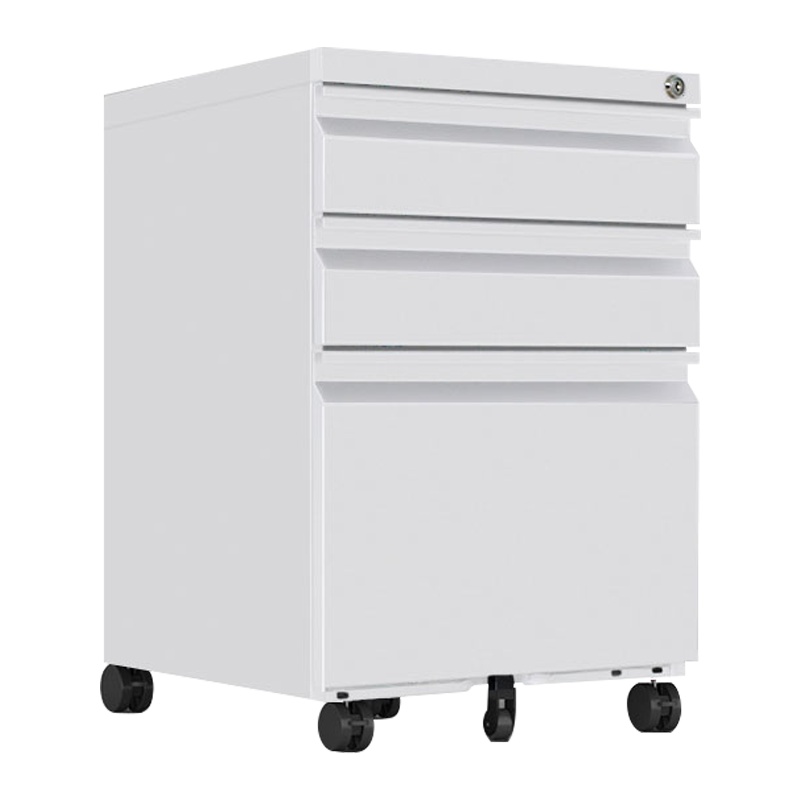 汉诺鑫威办公室活动柜二斗移动文件柜铁皮矮柜带锁抽屉式档案挂快捞资料柜