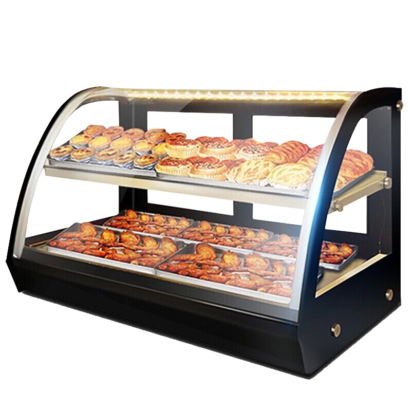 乐创(lecon)保温柜商用食品保温电热展示柜加热熟食柜面包汉堡炸鸡蛋挞恒温箱蛋糕柜蛋挞柜 1.2米双层保温柜