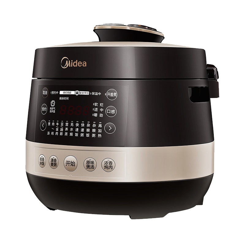 美的(Midea)电压力锅4.8L双胆电高压锅多功能开盖煮家用大容量电压力煲全天智能预约压力饭YL50E310