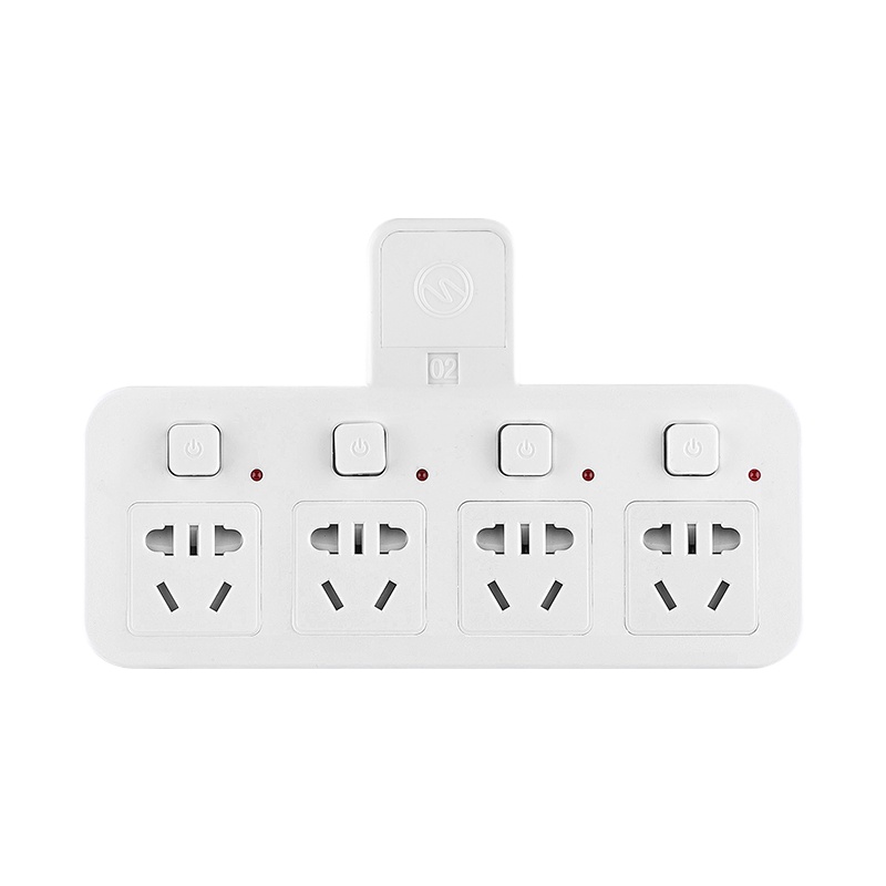 插座转换器多功能usb手机充电带夜灯一转多插座家用智能插排无线插板不带线宿舍用学生开关扩展转换插头 四插位白色