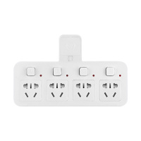 插座转换器多功能usb手机充电带夜灯一转多插座家用智能插排无线插板不带线宿舍用学生开关扩展转换插头 四插位白色