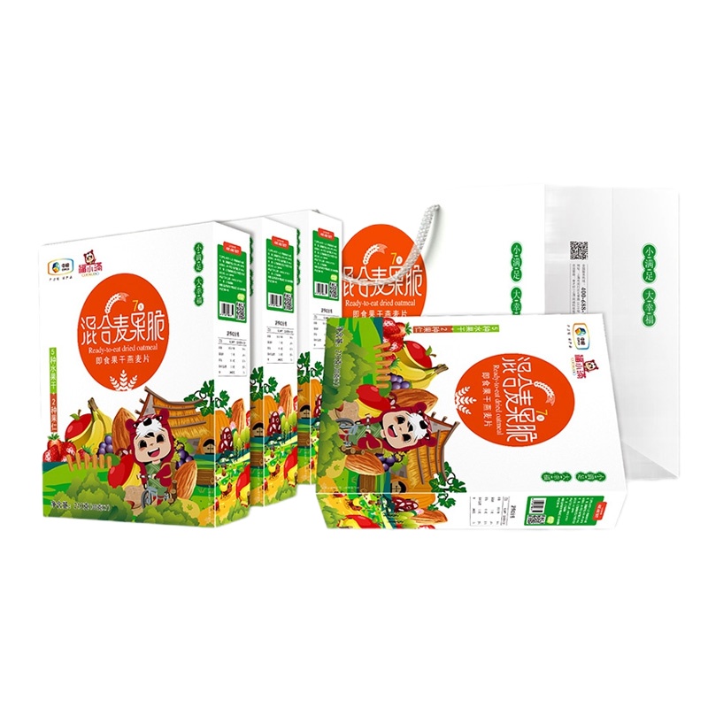 [中粮福小满]坚果礼盒840g 每日混合麦果脆礼盒(每月装)30g*28袋