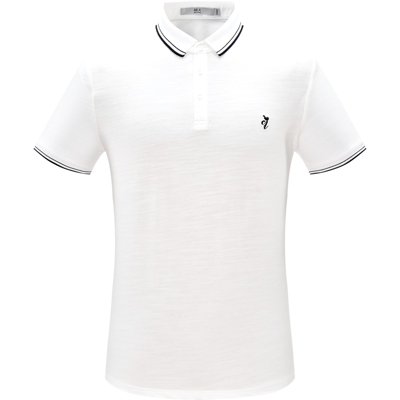 HLA海澜之家舒适干净短袖POLO2019夏季活力大方POLO男 HNTPD2R065A