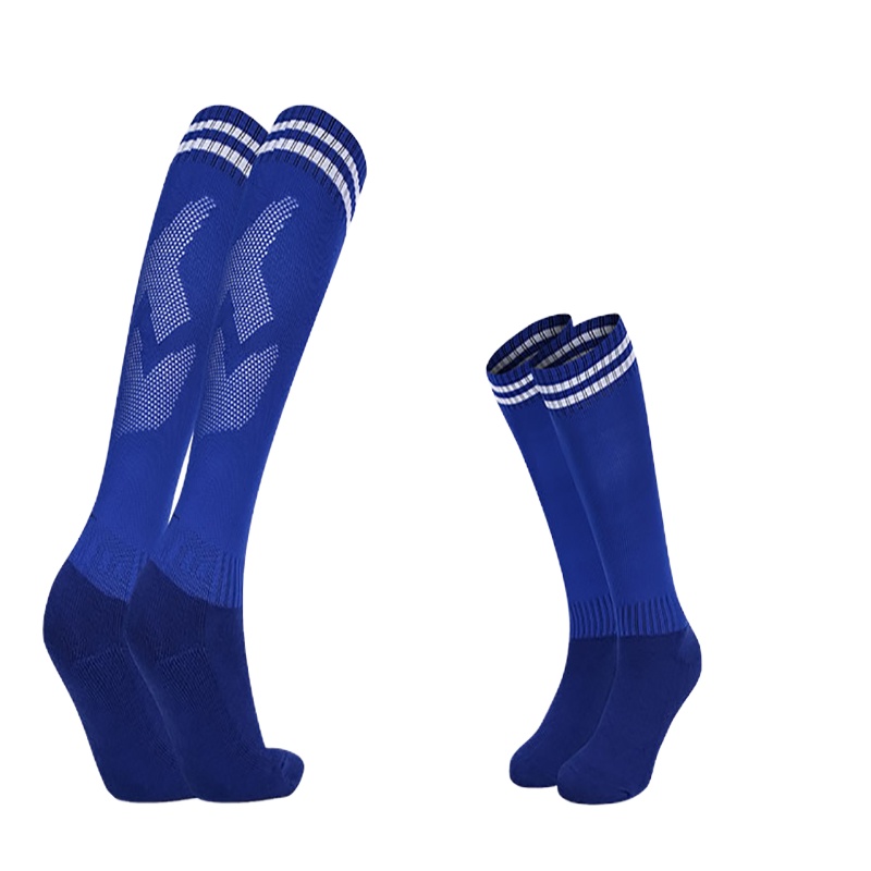 健喜 36-43码长筒足球训练袜蓝色