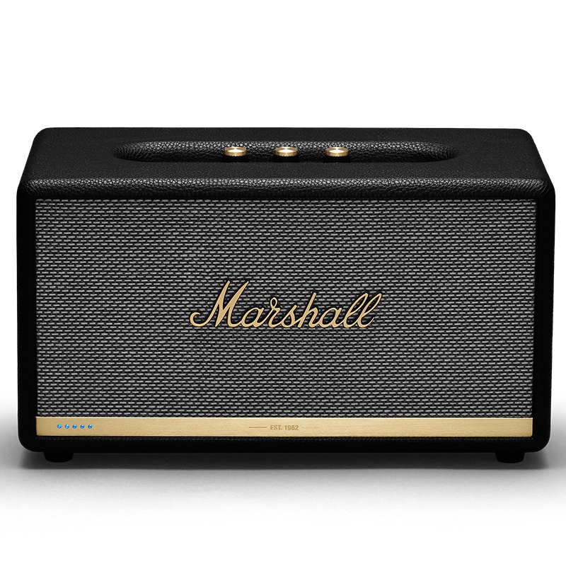 马歇尔Marshall STANMORE II VOICE 无线蓝牙智能语音音箱AI闹钟家用重低音炮音响 黑色