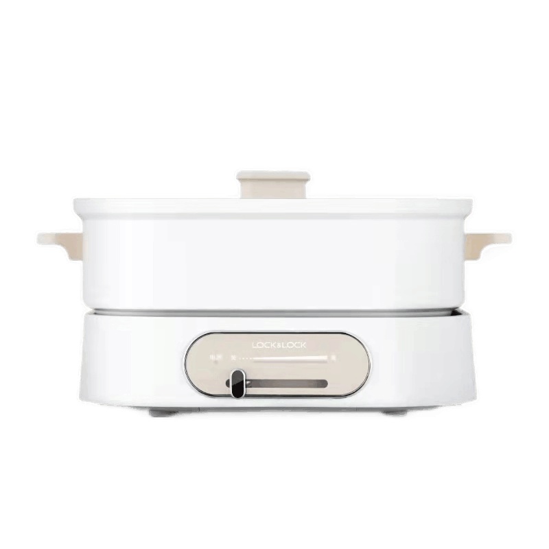 乐扣乐扣电蒸锅电炒锅电火锅家用分体多功能锅电热锅3L大容量EJP531WHT